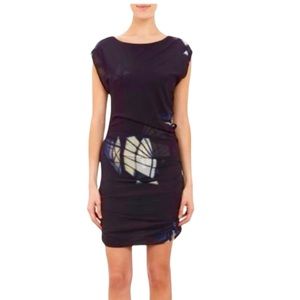 IRO 100% Silk Ruched Cybelle Sheath Midi Dress